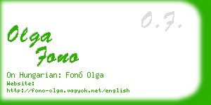 olga fono business card